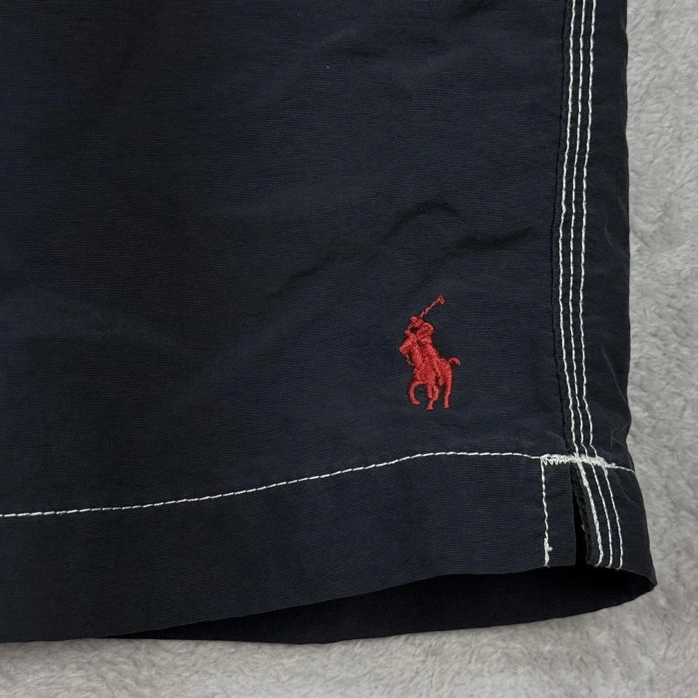Polo Ralph Lauren‎ Swim Trunks Mens Large Navy Blue Red Board Shorts Beachwear